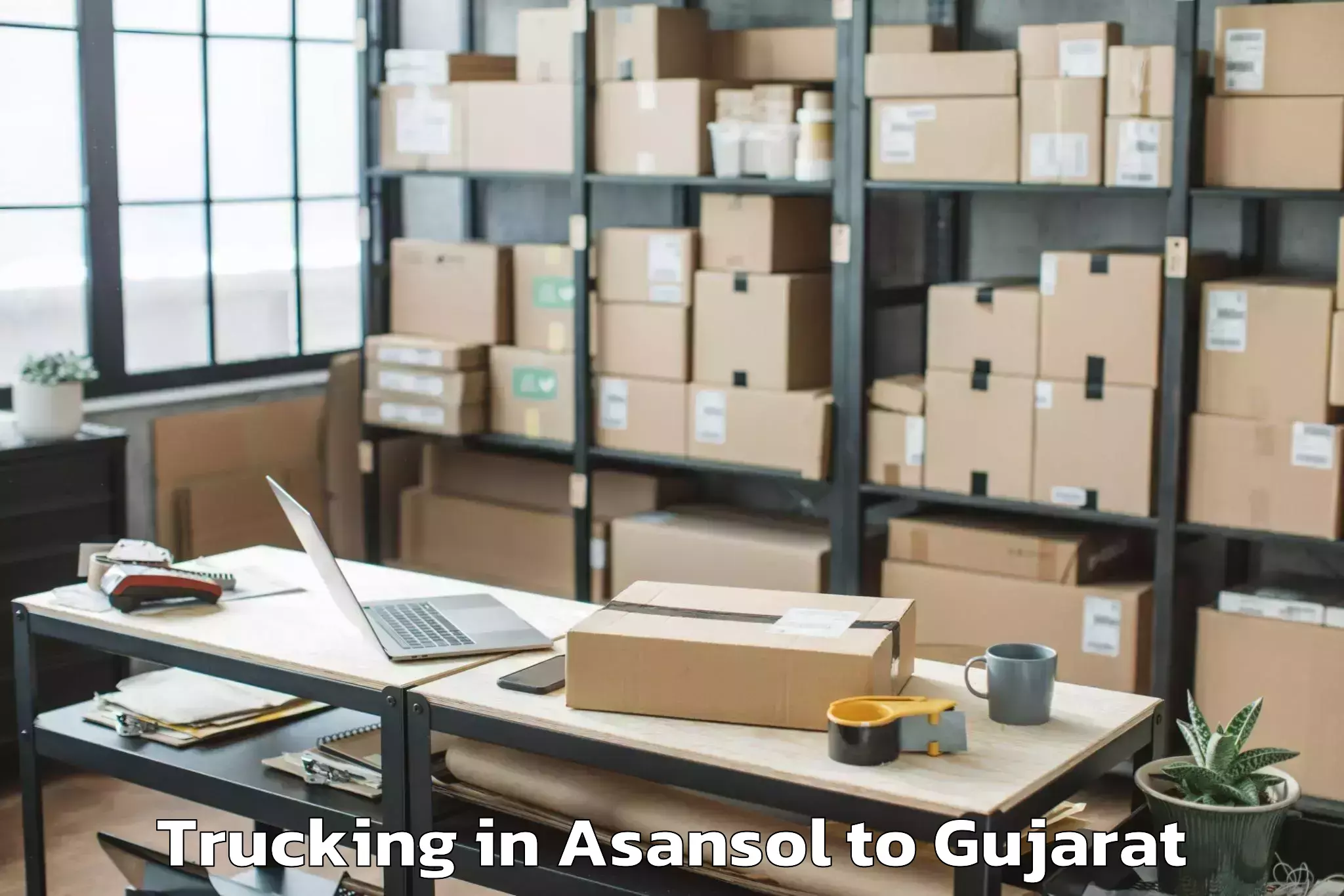 Easy Asansol to Gsfc University Vadodara Trucking Booking